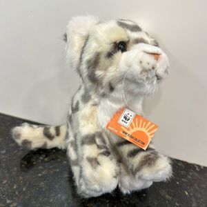 WWF Snow Leopard 8" Stuffed Animal Wildlife Collection Plush Toy by Mimex